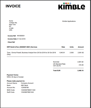 Knowledge: Invoicing