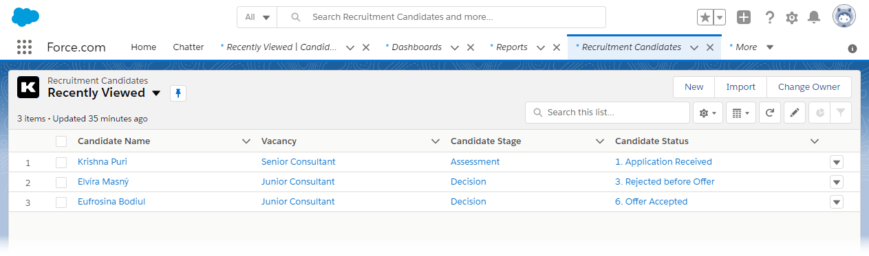 Vacancies and Recruitment